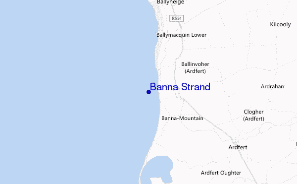 carte de localisation de Banna Strand