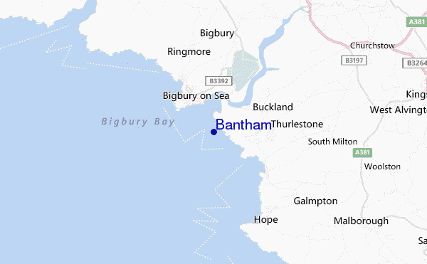 carte de localisation de Bantham