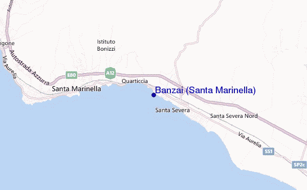 carte de localisation de Banzai (Santa Marinella)