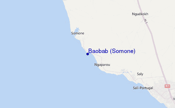 carte de localisation de Baobab (Somone)