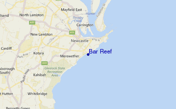 carte de localisation de Bar Reef