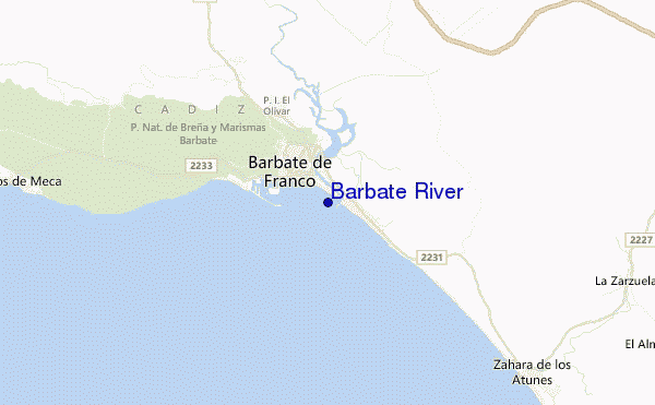 carte de localisation de Barbate River
