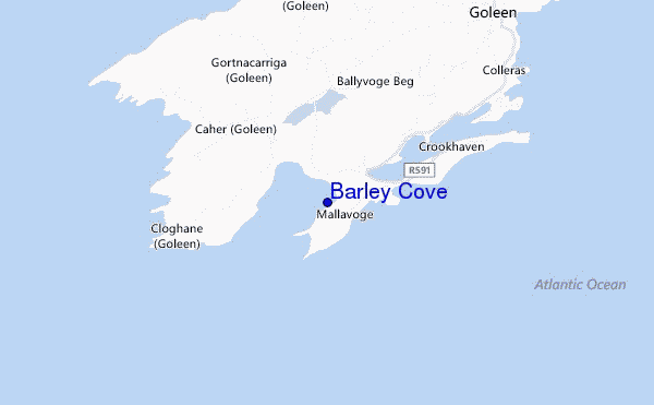 carte de localisation de Barley Cove
