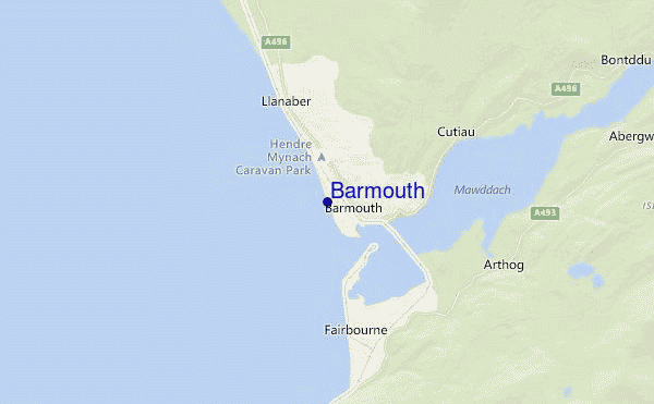 carte de localisation de Barmouth