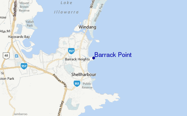 carte de localisation de Barrack Point