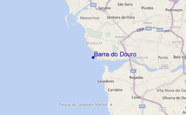 carte de localisation de Barra do Douro