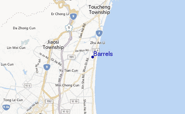 carte de localisation de Barrels