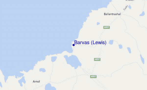 carte de localisation de Barvas (Lewis)