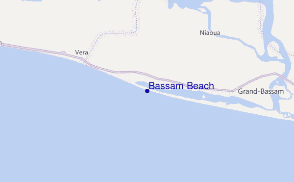 carte de localisation de Bassam Beach