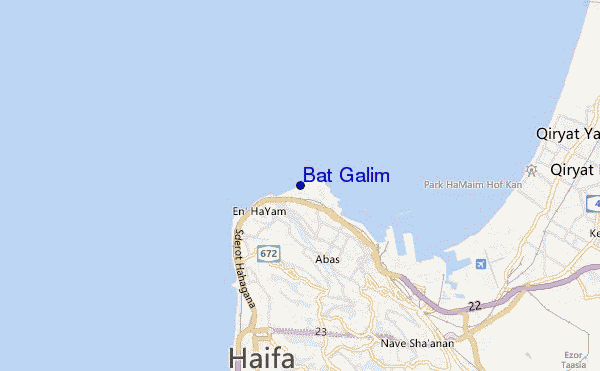 carte de localisation de Bat Galim
