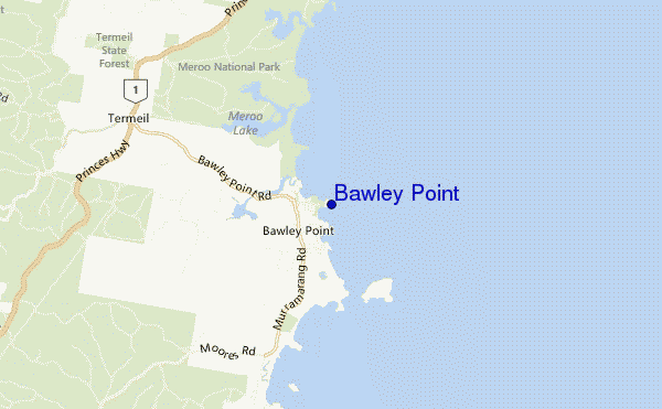 carte de localisation de Bawley Point
