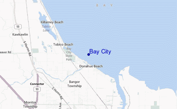 carte de localisation de Bay City