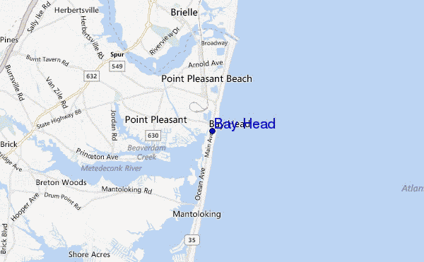 carte de localisation de Bay Head