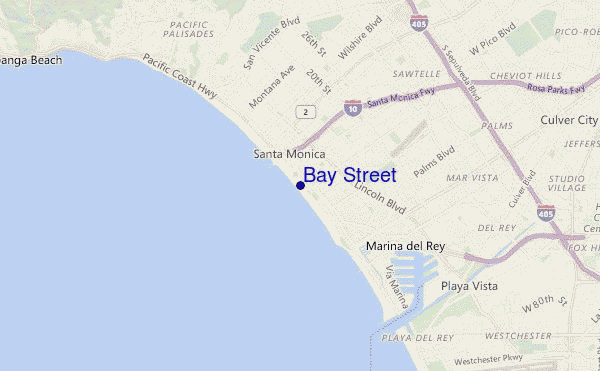 carte de localisation de Bay Street