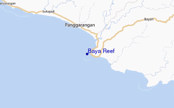 carte de localisation de Baya Reef