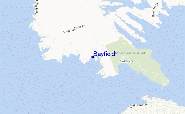 carte de localisation de Bayfield