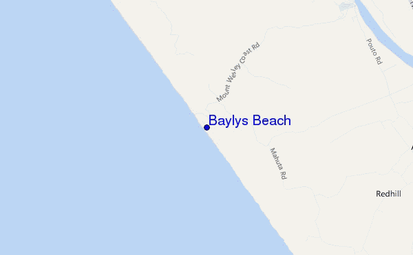 carte de localisation de Baylys Beach