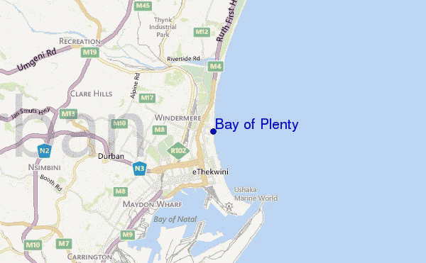 carte de localisation de Bay of Plenty