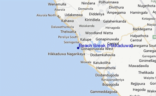 carte de localisation de Beach Break (Hikkaduwa)