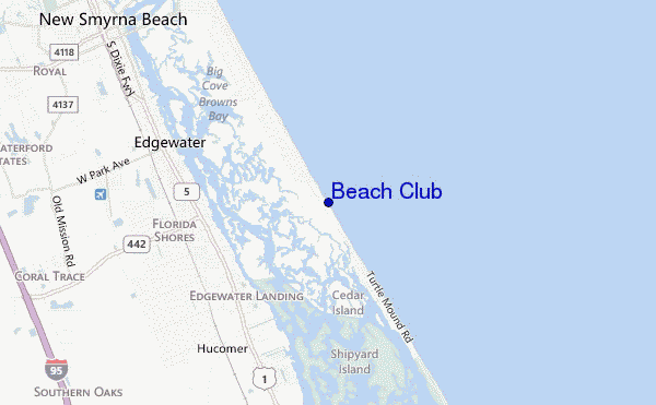 carte de localisation de Beach Club