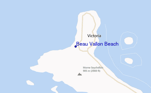 carte de localisation de Beau Vallon Beach