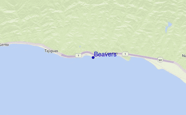 carte de localisation de Beavers