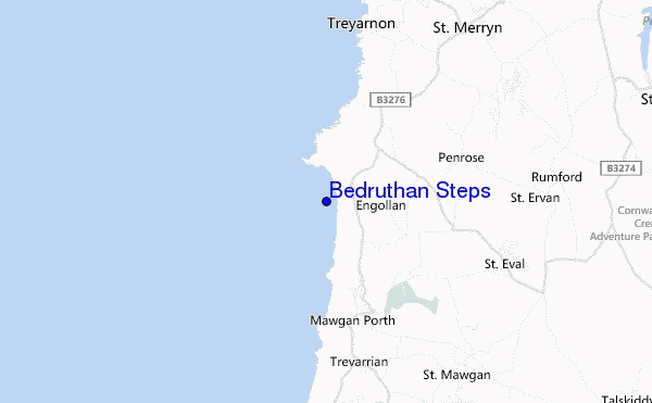 carte de localisation de Bedruthan Steps