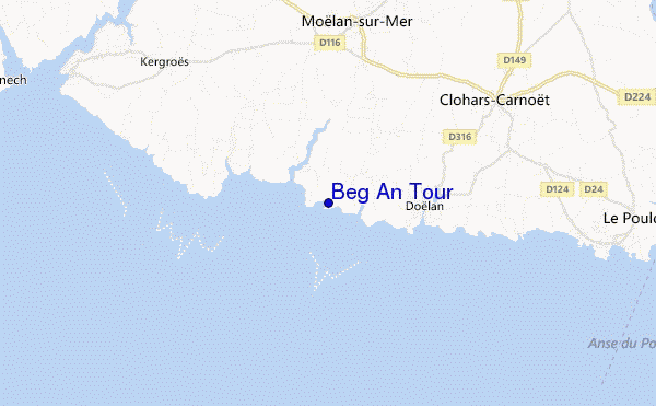 carte de localisation de Beg An Tour