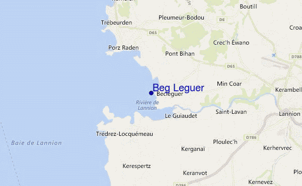 carte de localisation de Beg Leguer