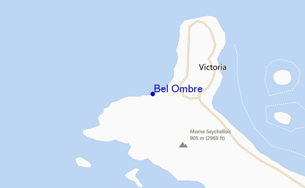 carte de localisation de Bel Ombre