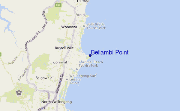 carte de localisation de Bellambi Point