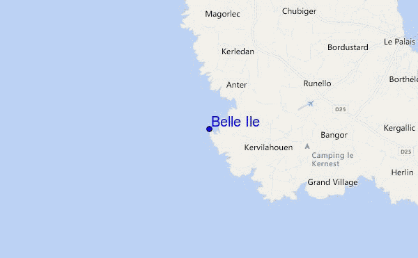 carte de localisation de Belle Ile