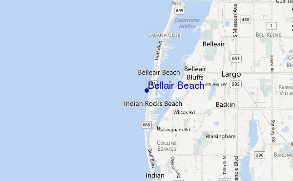 carte de localisation de Bellair Beach