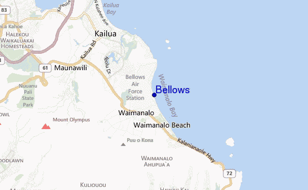 carte de localisation de Bellows