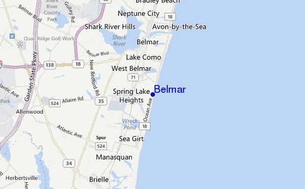 carte de localisation de Belmar
