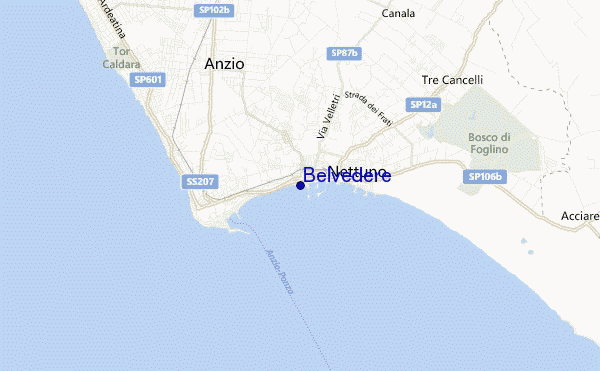 carte de localisation de Belvedere