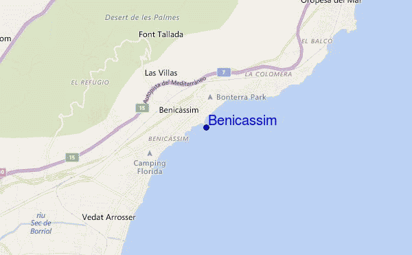 carte de localisation de Benicassim