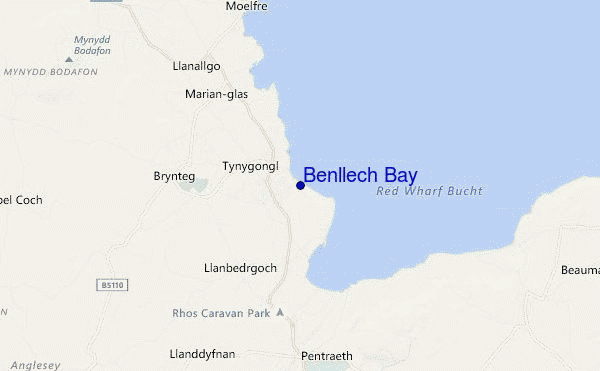 carte de localisation de Benllech Bay