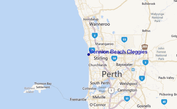 Bennion Beach Cleggies Location Map