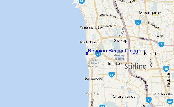 carte de localisation de Bennion Beach Cleggies