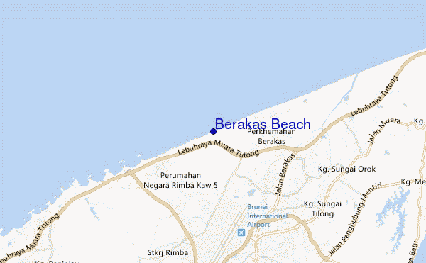 carte de localisation de Berakas Beach
