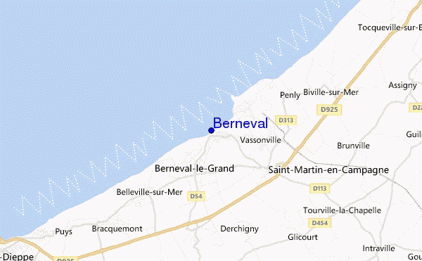 carte de localisation de Berneval