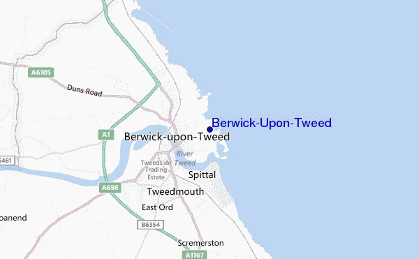 carte de localisation de Berwick-Upon-Tweed