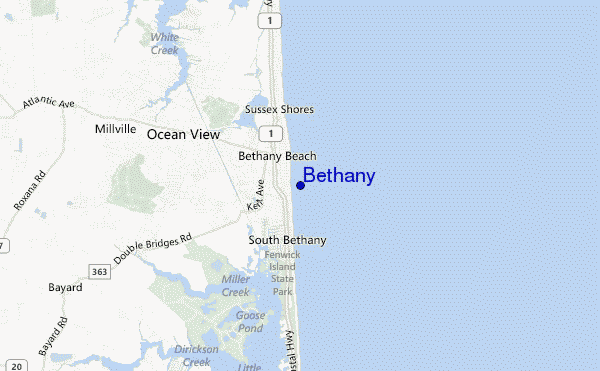 carte de localisation de Bethany