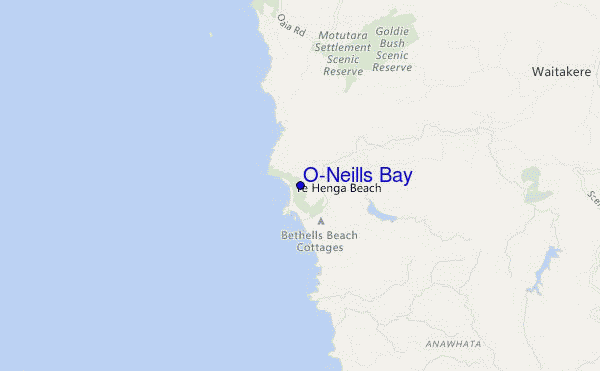 carte de localisation de O'Neills Bay