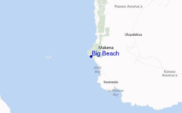 carte de localisation de Big Beach