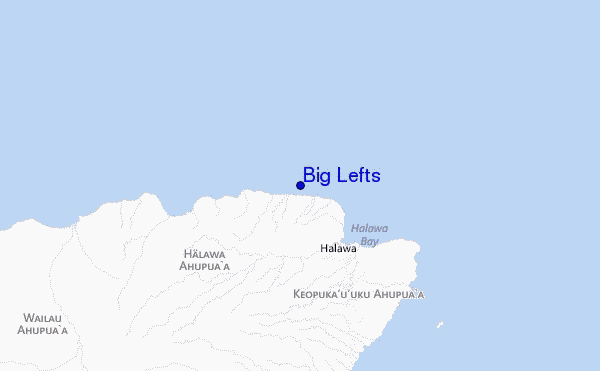 carte de localisation de Big Lefts