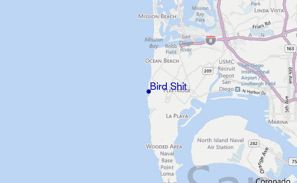 carte de localisation de Bird Shit