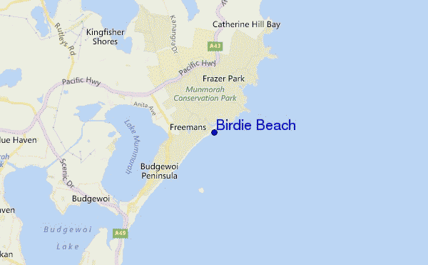 carte de localisation de Birdie Beach