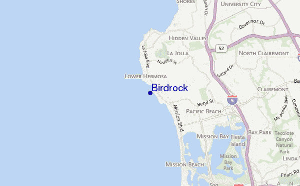 carte de localisation de Birdrock